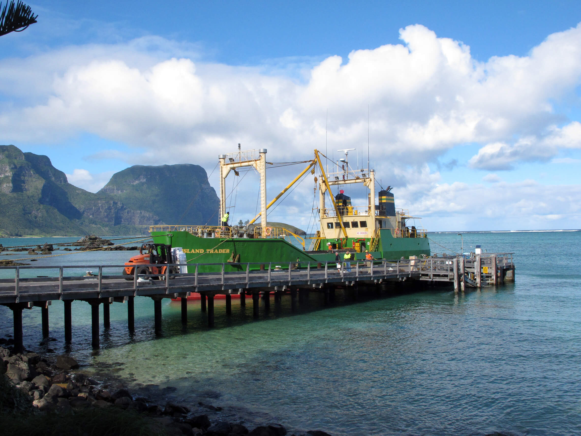 Ship at Lord howe Island jetty