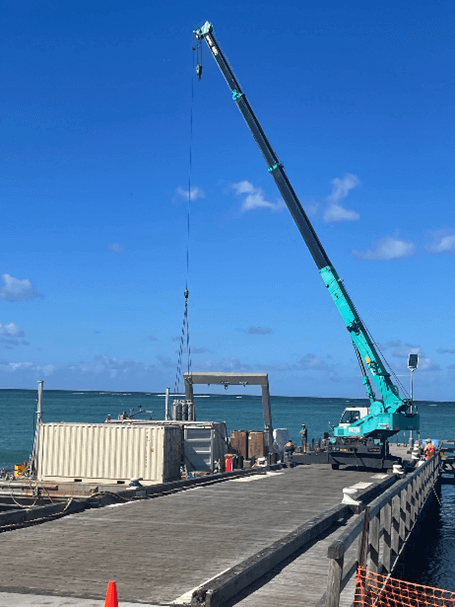 Polaris barge at Lord Howe Island jetty